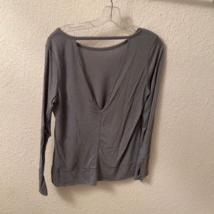 Open back workout top